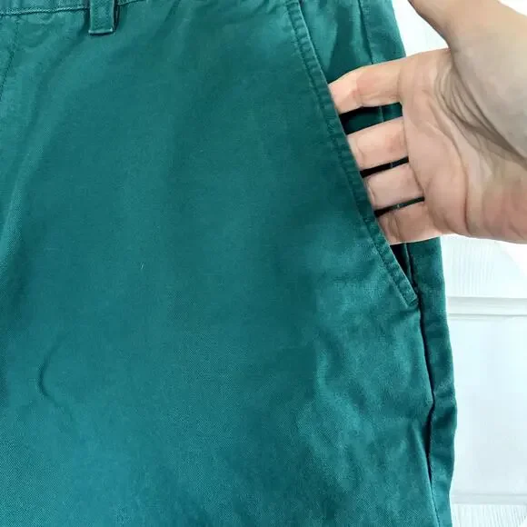 Bonobos Men's Men's Flat Front 7" Cotton Chino Shorts in Mallard Green, Size 33 - Picture 2 of 6